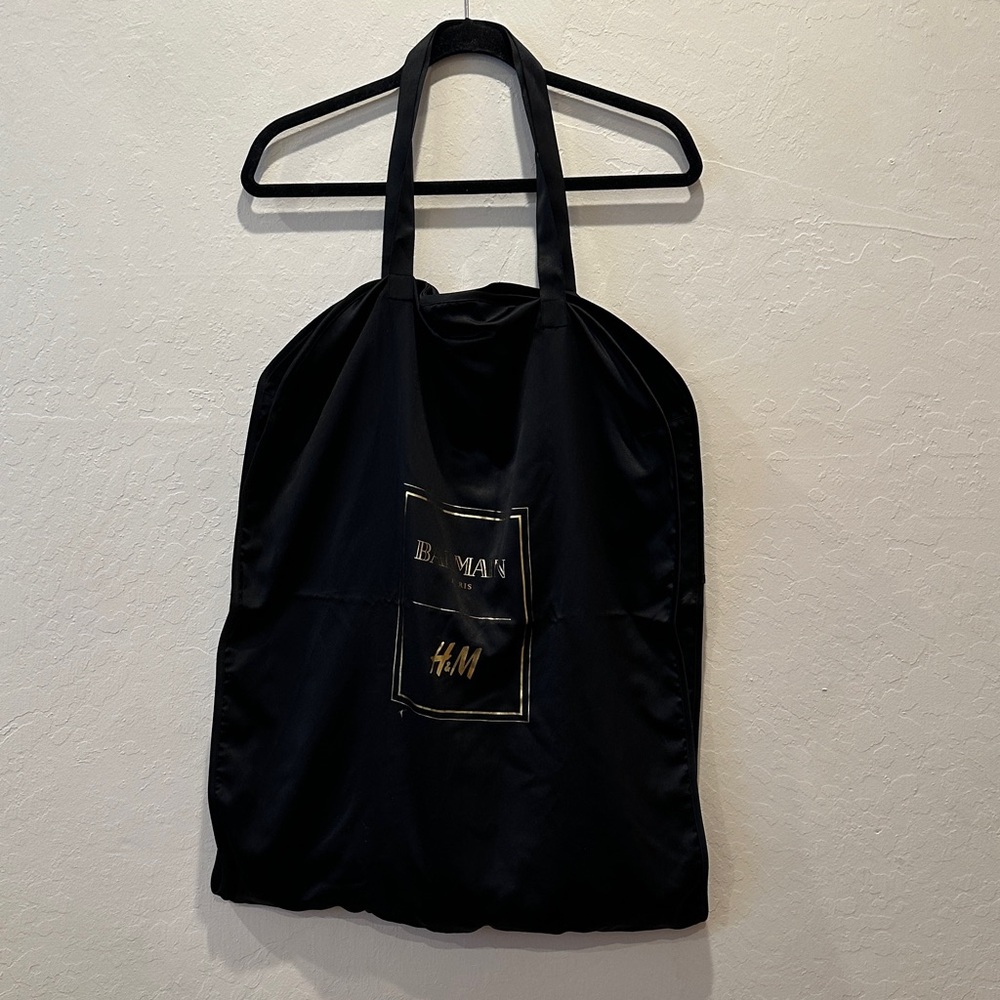 H&M Black Tote with Gold Logo
